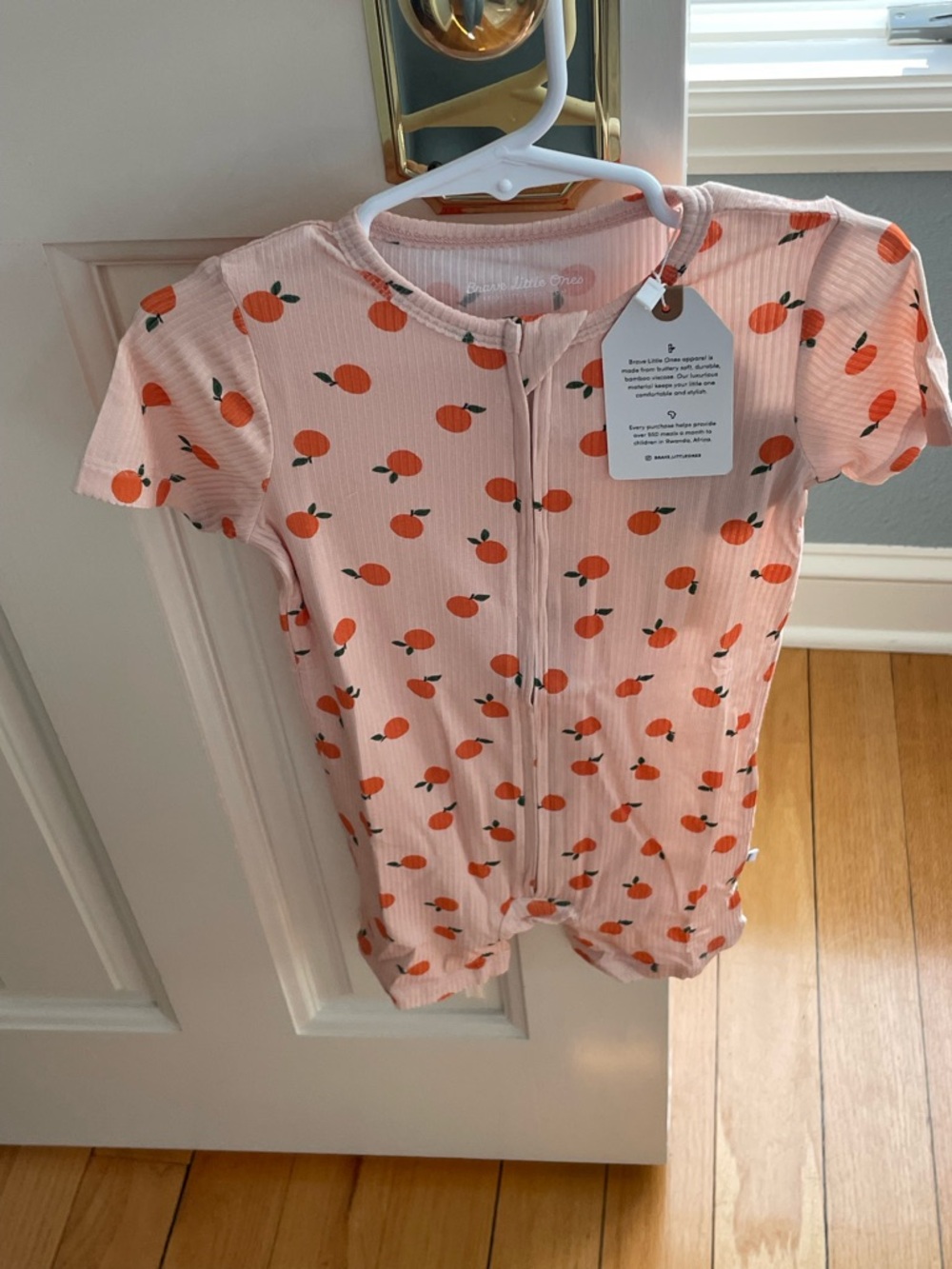 NWT Brave Little Ones Ribbed Bamboo Clementine Shortie Zippy Pajama 2T